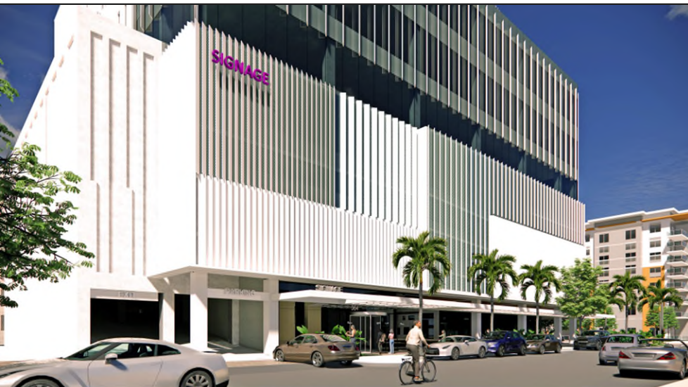 Rendering of proposed medical office tower for NYU Langone Health in downtown West Palm Beach.