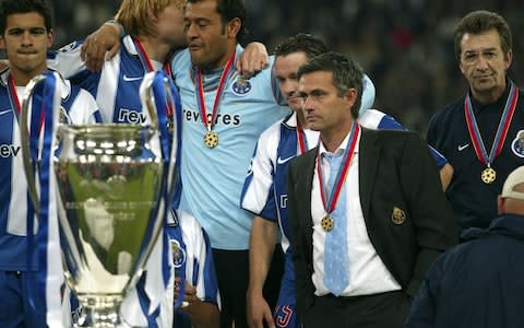 A sombre-looking Mourinho left Porto soon after their Champions League triumph - Credit: ACTION IMAGES