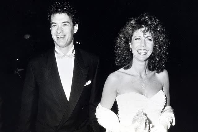 <p>Ron Galella, Ltd./Ron Galella Collection/Getty</p> Tom Hanks and Rita Wilson in 1987