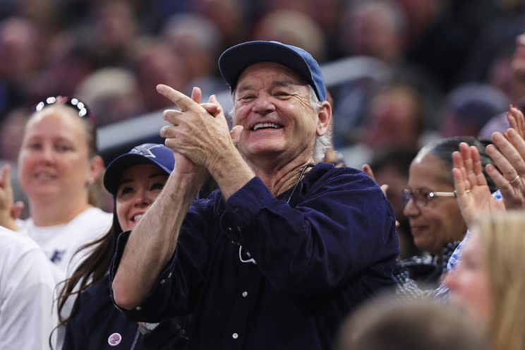 Bill Murray cheering on his son. (Photo: Mike Ehrmann/Getty Images)