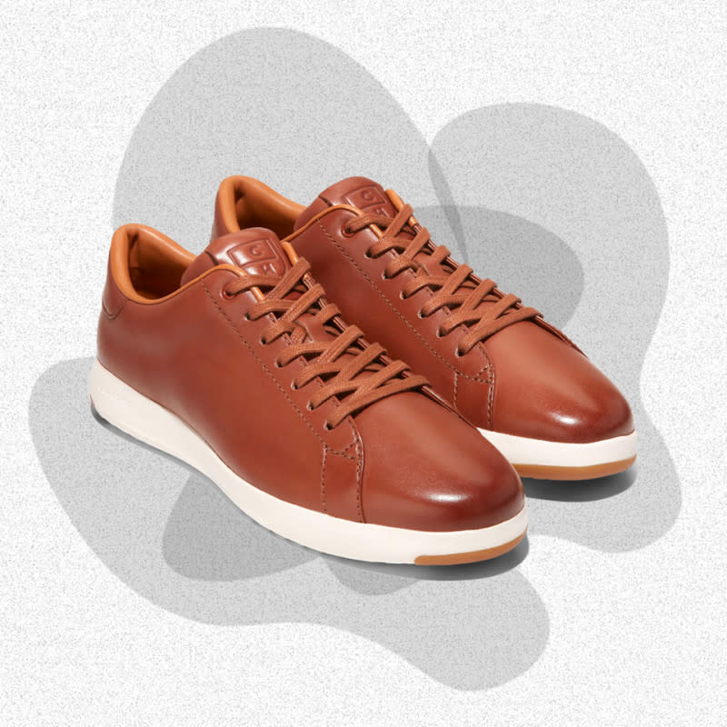 <p>Courtesy of Cole Haan</p><p>Men’s business casual sneakers started to catch on with the rise of the <a href="https://click.linksynergy.com/deeplink?id=b8woVWHCa*0&mid=1237&u1=mj-businesscasualsneakers-amastracci-0923-update&murl=https%3A%2F%2Fwww.nordstrom.com%2Fs%2Fcommon-projects-original-achilles-sneaker-men%2F4976450%3F" rel="nofollow noopener" target="_blank" data-ylk="slk:Common Projects Achilles;elm:context_link;itc:0" class="link ">Common Projects Achilles</a>, which is expensive, just shy of designer pricing. But when Cole Haan dropped the GrandPro Tennis, it was game-changing — an affordable leather office sneaker in excellent neutral colors that’s well-cushioned, offers some traction, and is astoundingly lightweight. For nearly a decade, this has been the choice of many guys to wear with slim suits, jeans and a sweater, or anything else. The brand has expanded on the GrandPro line, but this one is the “it” shoe.</p><p>[$150; <a href="https://go.skimresources.com?id=106246X1712071&xs=1&xcust=mj-businesscasualsneakers-amastracci-0923-update&url=https%3A%2F%2Fwww.colehaan.com%2Fmens-grandpro-tennis-sneaker%2FC22585.html" rel="nofollow noopener" target="_blank" data-ylk="slk:colehaan.com;elm:context_link;itc:0" class="link ">colehaan.com</a>]</p>