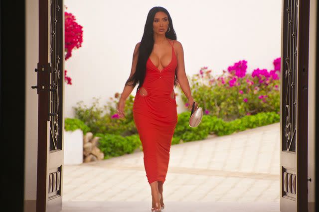 <p>Courtesy of Netflix</p> 'Selling Sunset' star Bre Tiesi makes an entrance in Cabo San Lucas, Mexico during season 7.