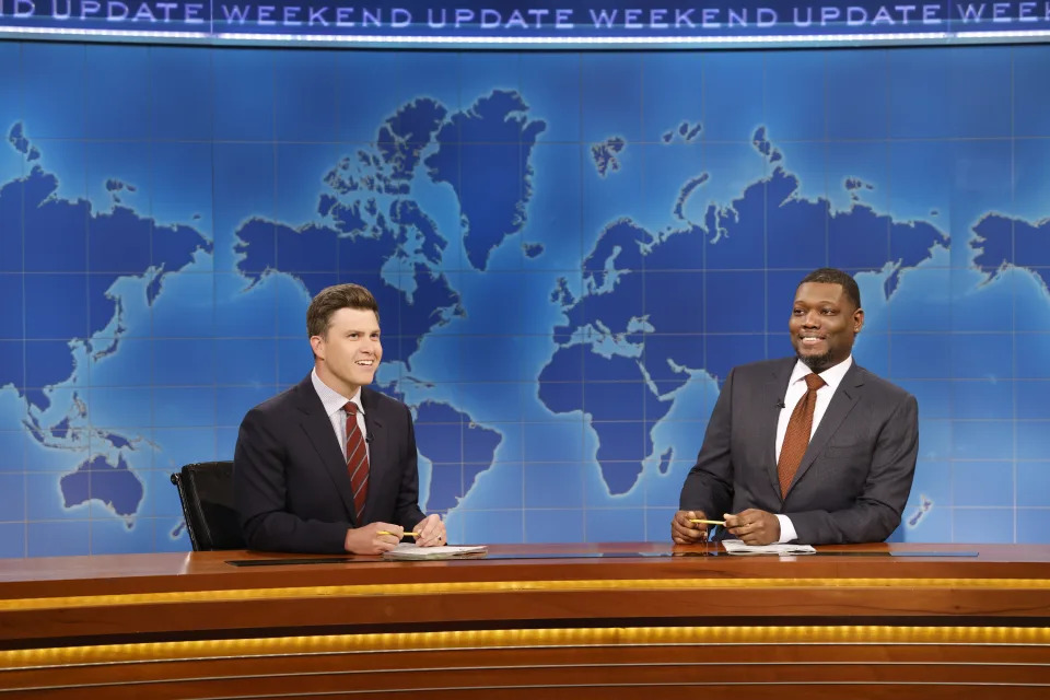 Colin Jost and Michael Che anchor and write 