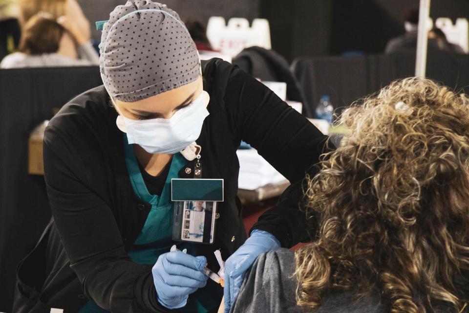 University Medical Center of El Paso begins distributing the COVID-19 vaccine Tuesday, Jan. 19, 2021, at the El Paso County Coliseum. UMC is providing the vaccine by appointment only.