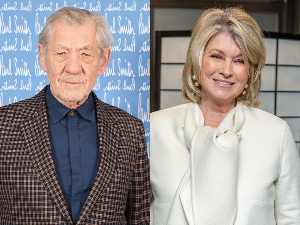 Ian McKellen and Martha Stewart