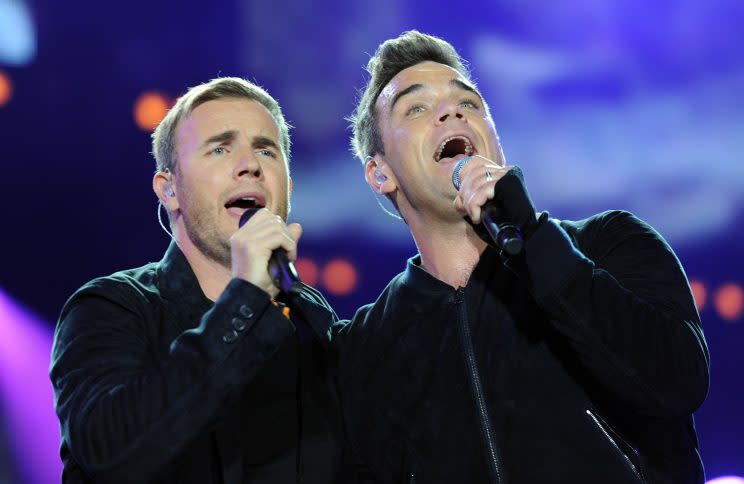 Gary Barlow and Robbie Williams (WENN)