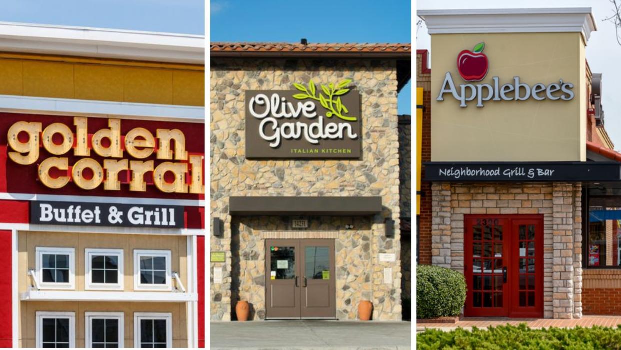 Examples of Overrated Restaurant Chains: Golden Corral, Olive Garden, and Applebee's