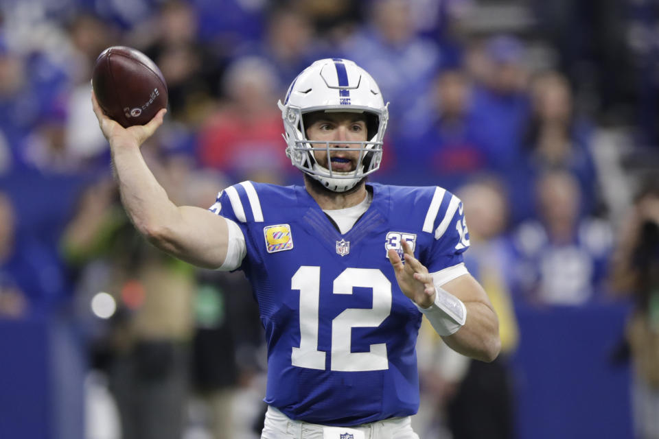 Andrew Luck's promising career ended early after he abruptly retired in 2019 (AP Photo/Michael Conroy)