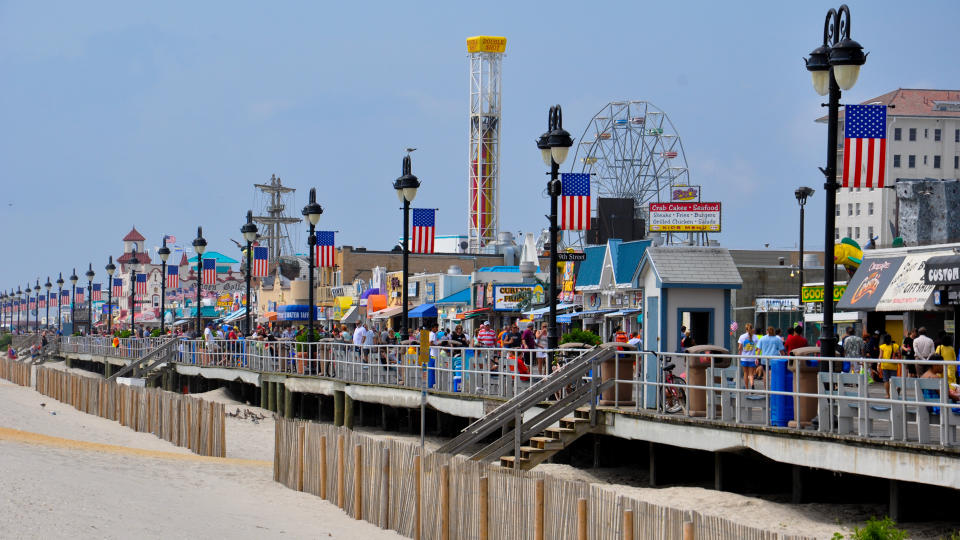 Ocean City, NJ, USA - September 1, 2013: Ocean City Boardwalk in New Jersey.