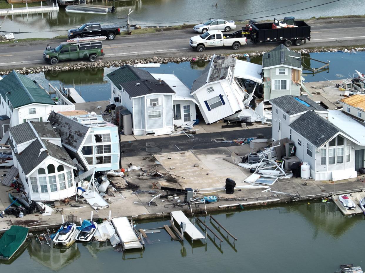 A Stark County sheriff's deputy with a drone photographed tornado devastation that took place last month in the area of Indian Lake and Russells Point in Logan County. A couple of Stark County deputies and a drone went to Logan County to help with search and rescue.