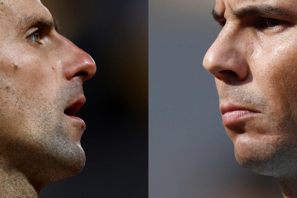 Novak Djokovic meets Rafael Nadal in the final of the French Open (EPA)