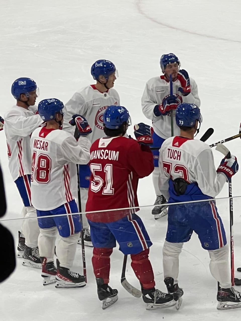 Israel Mianscum at 2022 Montreal Canadiens development camp.