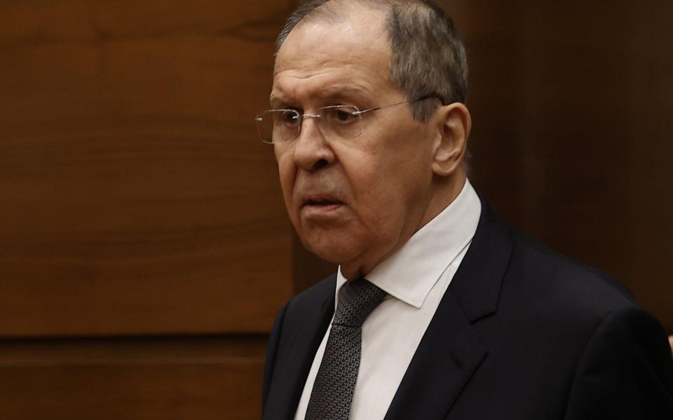 Russian Foreign Minister Sergey Lavrov during talks with Ukrainian counterpart  - Anadolu Agency