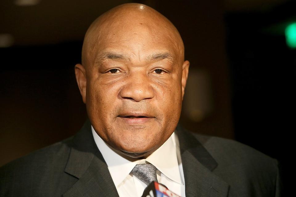 George Foreman attends a news conference announcing the formation of Foreman Boys Promotions which will be run by his sons George Foreman Jr. and George Foreman IV at The Frank Erwin Center on March 19, 2013 in Austin, Texas.