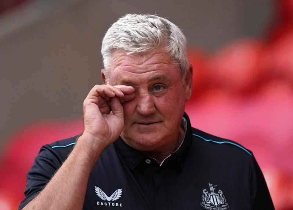 Steve Bruce has been made the ‘fall guy’ at Newcastle, according to son Alex (Tim Goode/PA) (PA Wire)