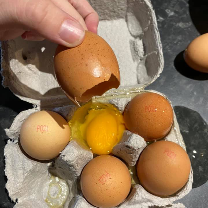 Broken eggs in Woolworths egg acrton