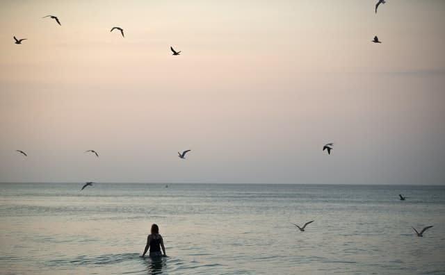 A dawn swim at Bournemouth