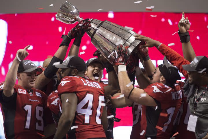 Television audience for Sunday's Grey Cup was 14 per cent lower than last year's.