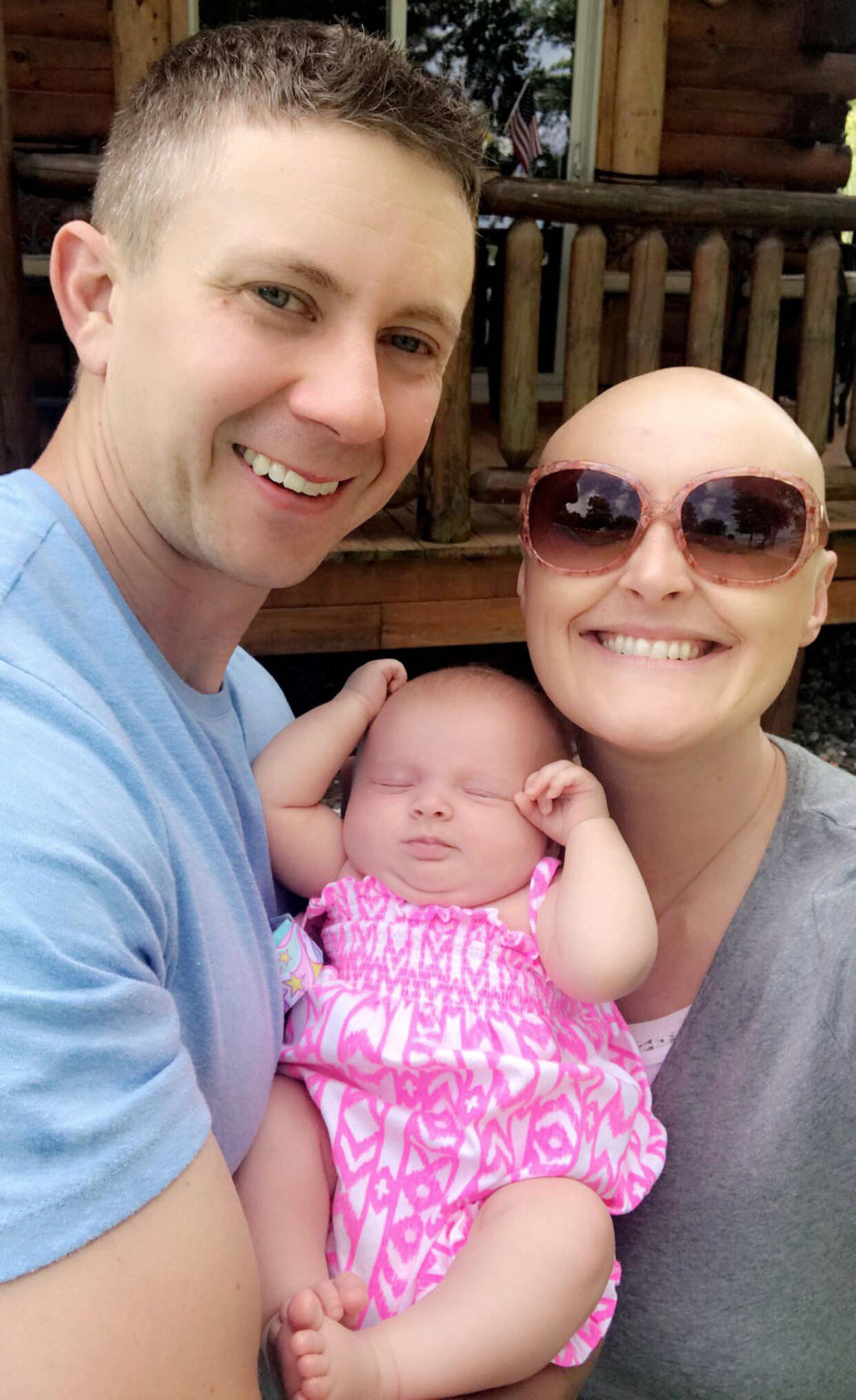 Having cancer really taught Jessica Storm to appreciate the small things in like, such as waking up late with a fussy infant.  (Courtesy of Jessica Storm)