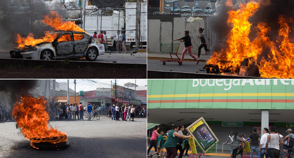 FOTOS: Caos y saqueos por operativo policíaco en San Juanico