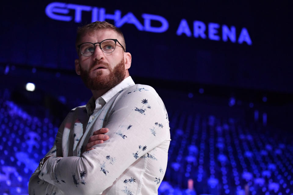 ABU DHABI, UNITED ARAB EMIRATES - OCTOBER 28: Jan Blachowicz of Poland arrives prior to the UFC 267 press conference at Etihad Arena on October 28, 2021 in Abu Dhabi, United Arab Emirates. (Photo by Mike Roach/Zuffa LLC)