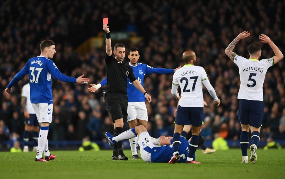 Lucas Moura sent off - Getty Images/Stu Forster