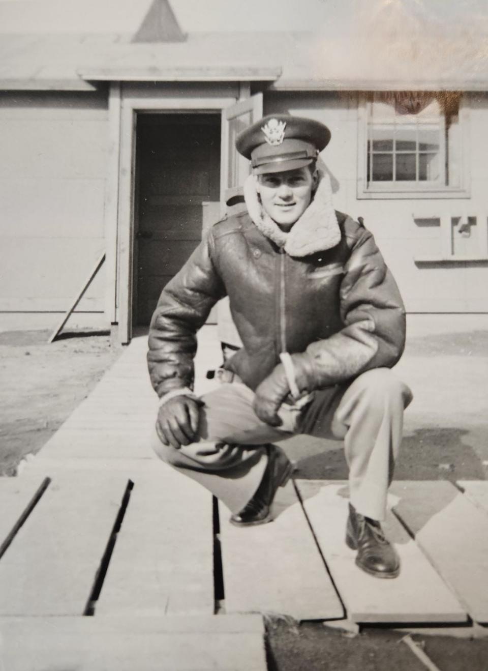 The writer’s father-in-law, Lt. Robert L. Mytinger, 23, was a navigator on a B-17 in the Eighth Air Force. His plane was shot down over the English Channel, but he and his fellow crew members were rescued to fight again. He was awarded the Distinguished Flying Cross.