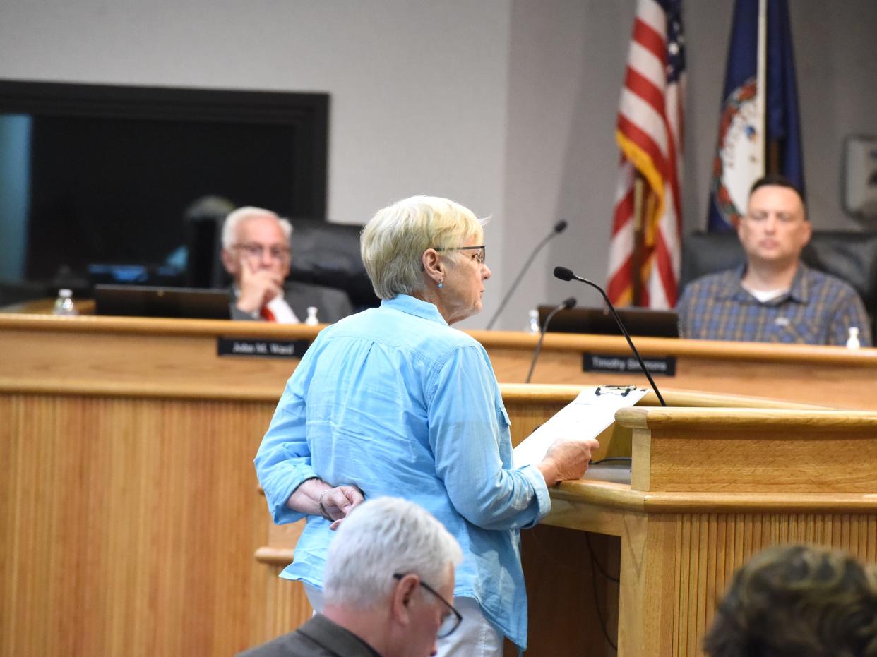 Sharon Griffin, who is running for a seat on the Augusta County School Board this year, spoke against gender-neutral bathrooms at the school board meeting Thursday, Sept. 7.