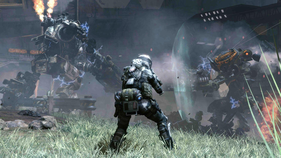 This photo provided by Electronic Arts/Respawn Entertainment shows a scene from the video game, "Titanfall." (AP Photo/Electronic Arts/Respawn Entertainment)