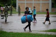 Thousands of people were evacuated to temporary shelters -- like here in Escuinapa, Sinaloa state -- as Hurricane Willa approached Mexico's Pacific coast