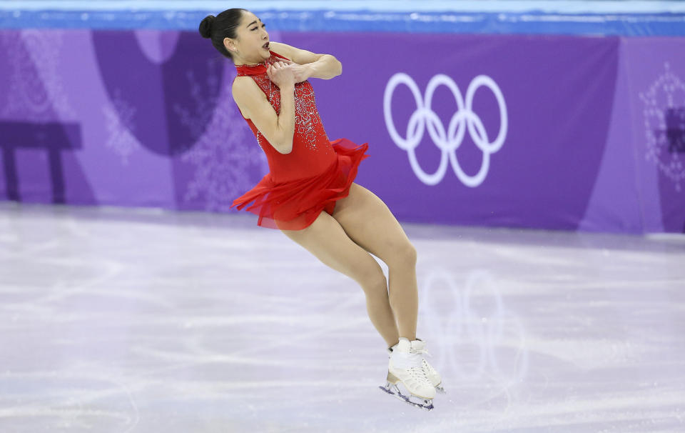 GANGNEUNG, SOUTH KOREA – FEBRUARY 12: Mirai Nagasu of USA competes in the Ladies Free Skating during the Figure Skating Team Event on day three of the PyeongChang 2018 Winter Olympic Games. (Getty Images)