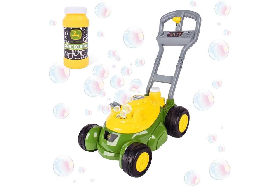 Kids Gift Guide Option Sunny Days John Deere Bubble Mower