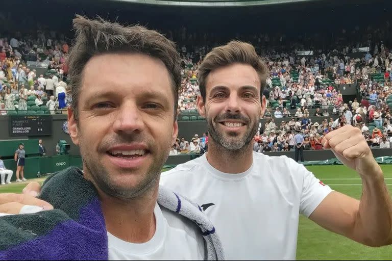 Horacio Zeballos y Marcel Granollers, y el festejo en la cancha 1 tras lograr el pase a la tercera final grande