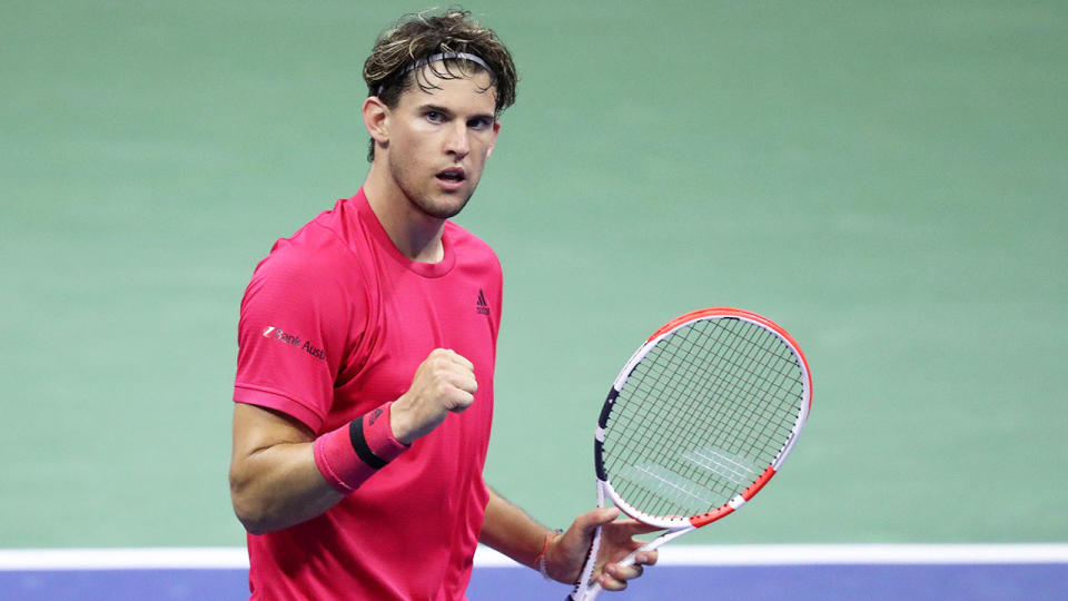 Seen here, second seed Dominic Thiem in action at the US Open.