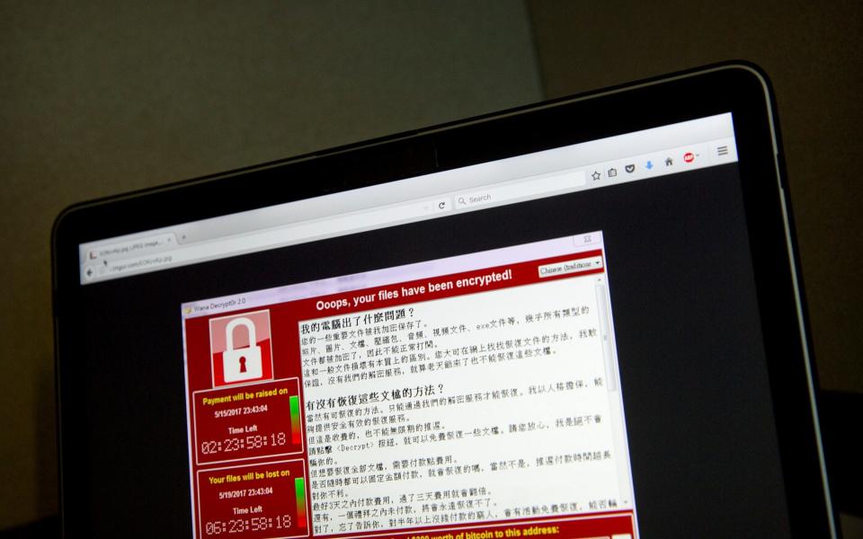 The WannaCry cyber attack compromised NHS computers in May 2017 - AP