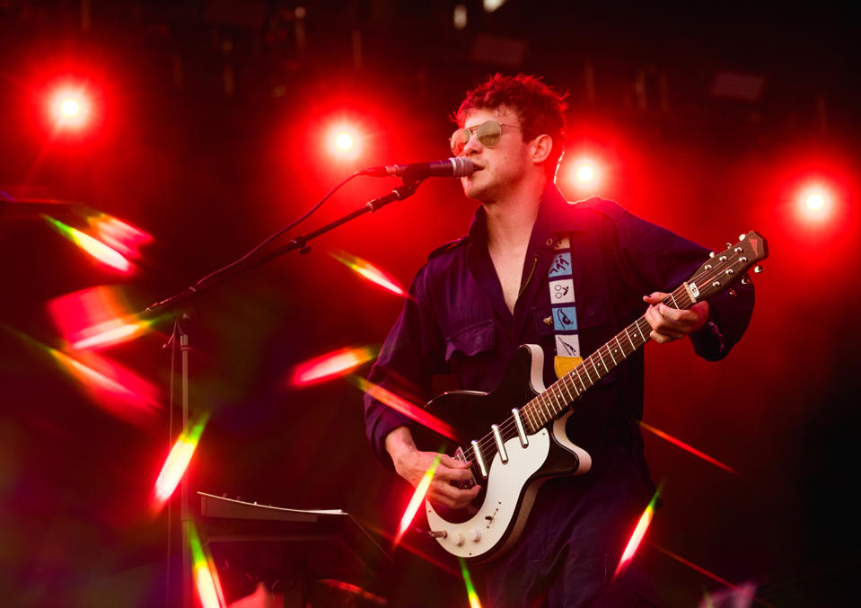 <p>Andrew VanWyngarden of MGMT performs during the 2017 Panorama Music Festival at Randall’s Island on July 28, 2017 in New York City. (Photo by Noam Galai/WireImage) </p>