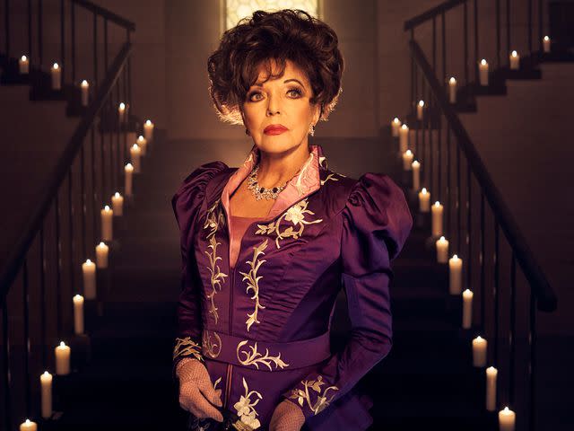 <p>Kurt Iswarienko/FX/courtesy Everett</p> Joan Collins in 'American Horror Story: Apocalypse'