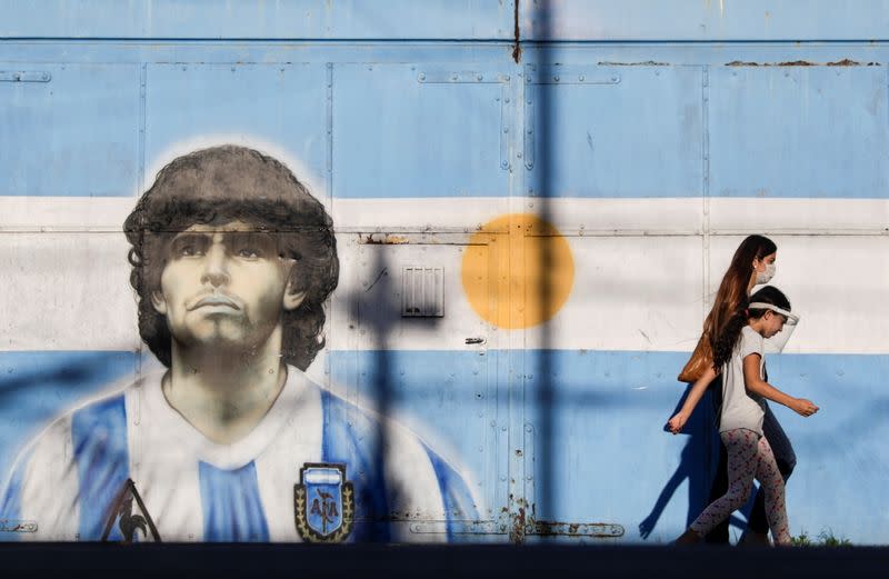 FILE PHOTO: Aftermath of the death of soccer legend Diego Armando Maradona, in Buenos Aires