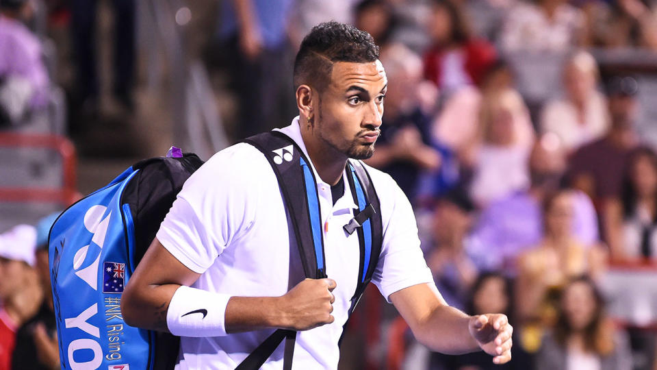 Nick Kyrgios goes into the US Open after copping a record ATP fine.