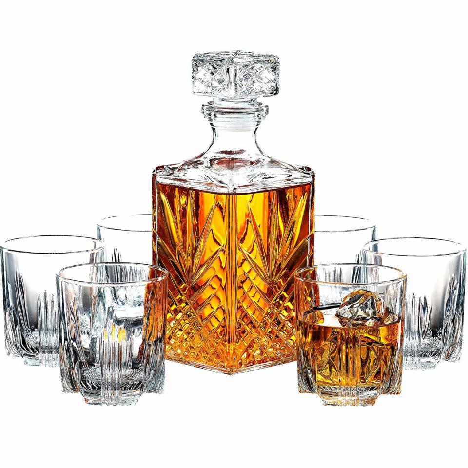 best whiskey gifts -Whiskey Glasses Set Decanter