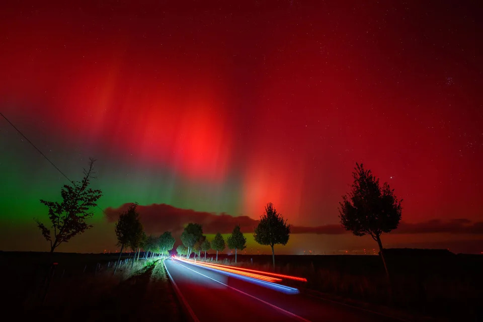 Northern lights over Brandenburg (Patrick Pleul / DPA via Getty Images)