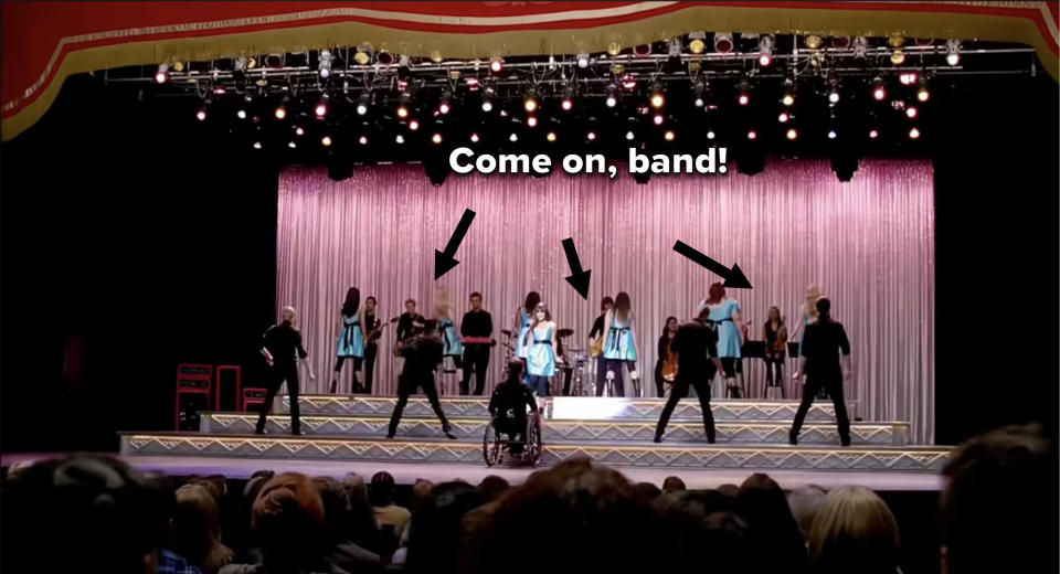 "Glee" cast performing "Loser Like Me"