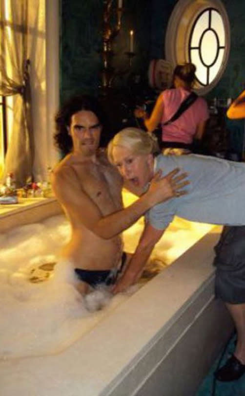 Russell Brand and Helen Mirren