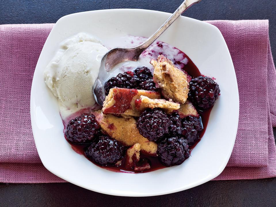 Lattice-Topped Blackberry Cobbler