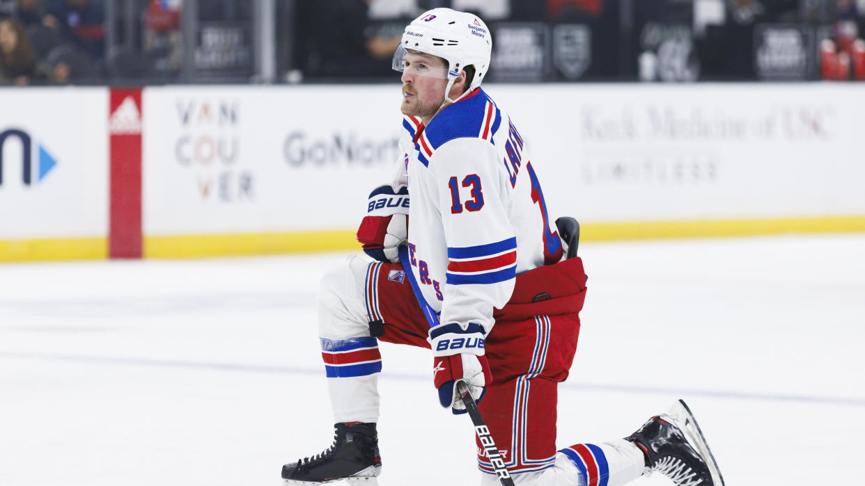 The Rangers are benching the first overall pick in 2020 for a crucial game against the Lightning as Lafrenière's NHL struggles trudge on. (Getty)