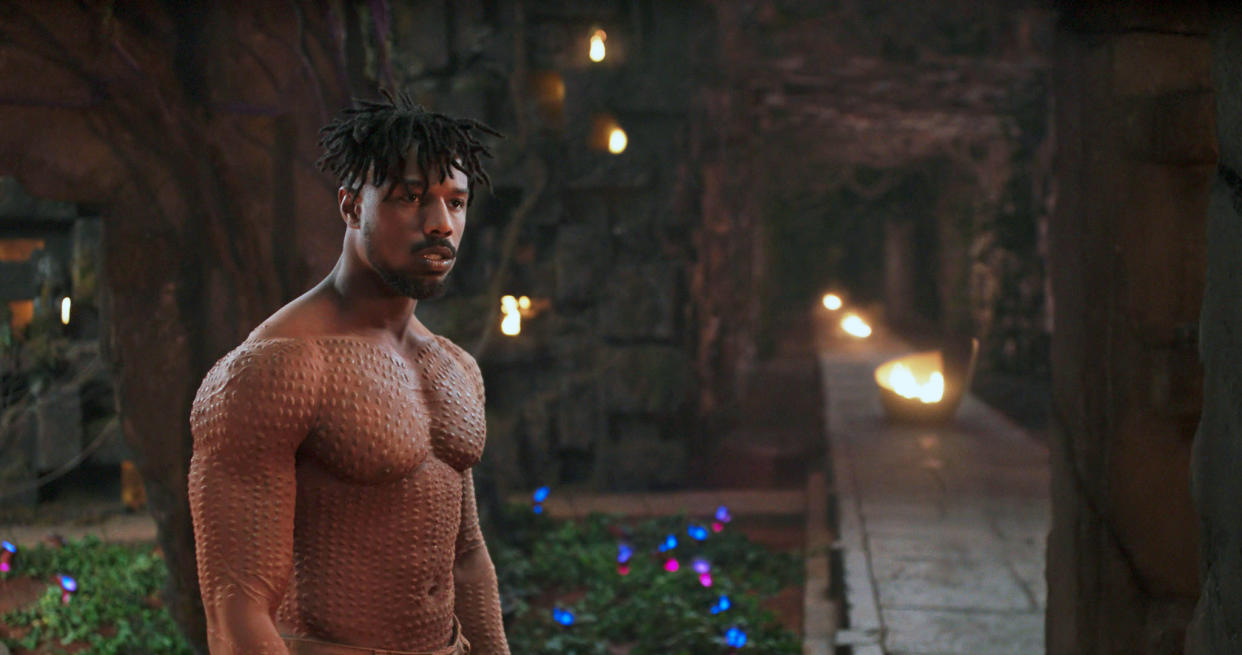 Michael B. Jordan as Killmonger in Black Panther. (Photo: ©Marvel/©Walt Disney Studios Motion Pictures/Courtesy Everett Collection)