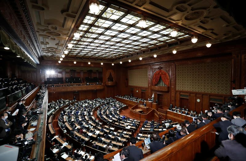 Japan's PM Suga delivers policy speech at opening of Lower House parliamentary session in Tokyo