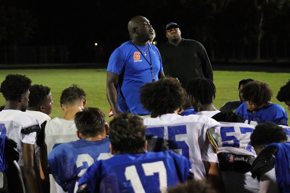 Palm Beach Gardens coach Tyrone Higgins tells his team it was a “decent practice“ on the third day of fall camp.