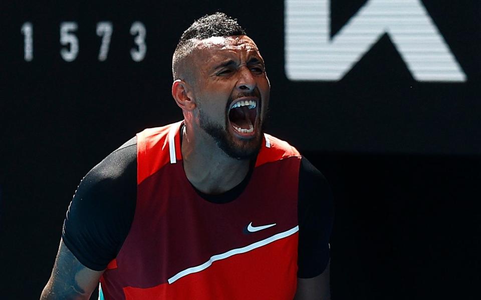 Nick Kyrgios' emotions were on show throughout the semi-final - GETTY IMAGES