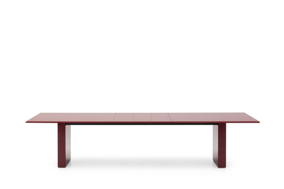 Milan Design Week B&B Italia Assiale rectangular dining table in red